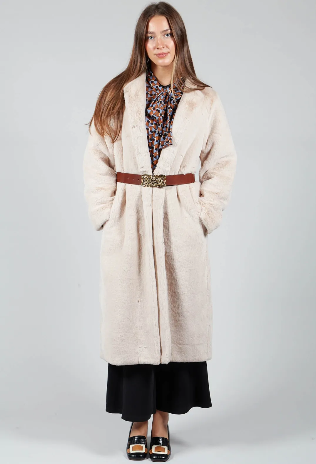 Beatrice B Shirts & Blouses^Printed Blouse in Brown