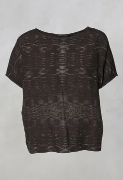 Elemente Clemente Shirts & Blouses^Printed Boxy Shirt Kosta in Chocolat