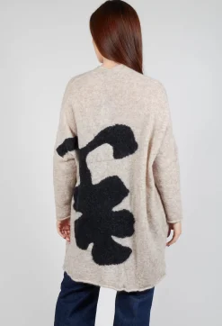 Hindahl u0026 Skudelny Jackets^Printed Cardigan in Sand Nero