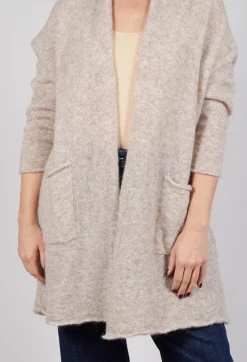 Hindahl u0026 Skudelny Jackets^Printed Cardigan in Sand Nero
