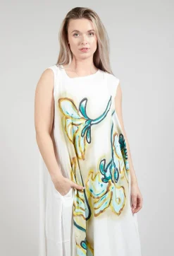 Rundholz Mainline Dresses^Printed Double Vest Dress in Spec Handpaint