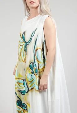 Rundholz Mainline Dresses^Printed Double Vest Dress in Spec Handpaint