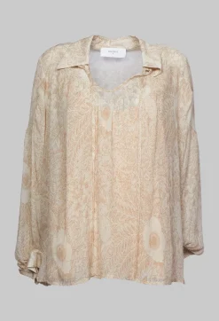 Beatrice B Shirts & Blouses^Printed Georgette Shirt in Beige