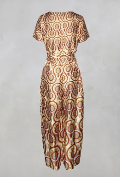 Maliparmi Jumpsuits^Printed Jumpsuit in Beige/Malva