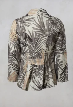 Out of Xile Jackets^Printed Linen Jacket in Grey