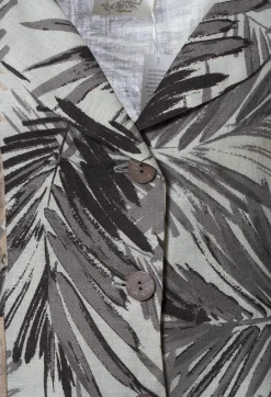 Out of Xile Jackets^Printed Linen Jacket in Grey