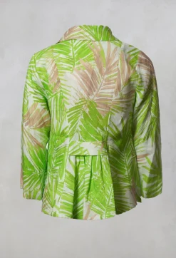 Out of Xile Jackets^Printed Linen Jacket in Lime