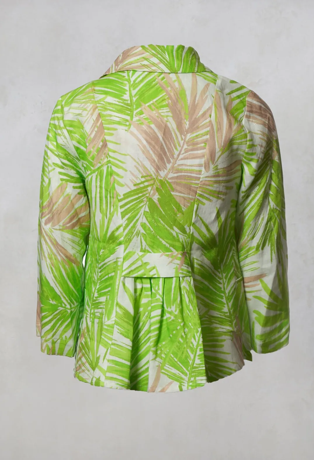 Out of Xile Jackets^Printed Linen Jacket in Lime