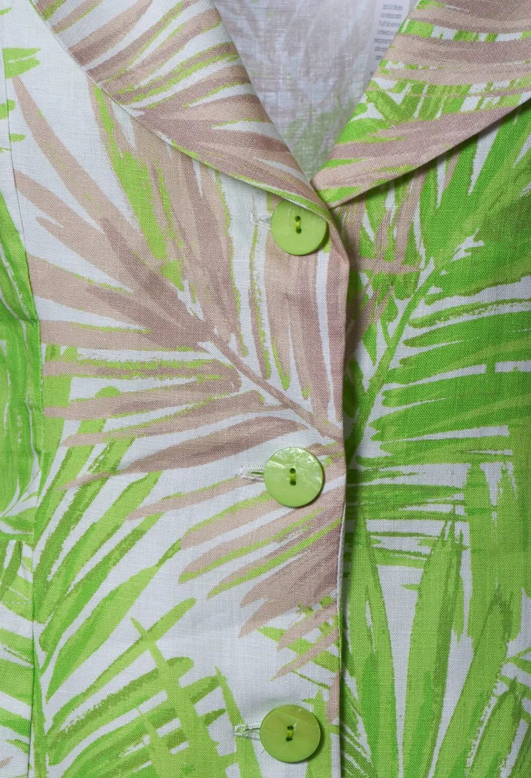 Out of Xile Jackets^Printed Linen Jacket in Lime
