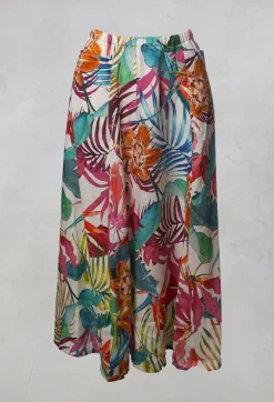 Out of Xile Skirts^Printed Linen Maxi Skirt in Multi