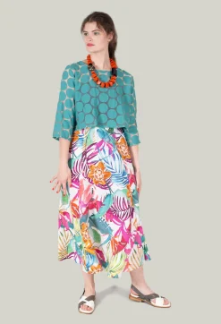 Out of Xile Skirts^Printed Linen Maxi Skirt in Multi
