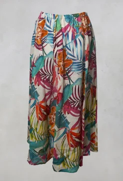 Out of Xile Skirts^Printed Linen Maxi Skirt in Multi
