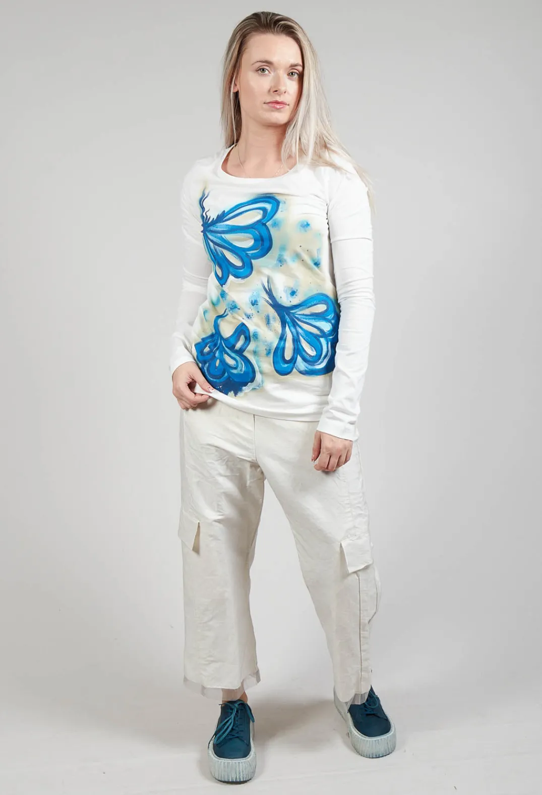 Rundholz Mainline Tops^Printed Long Sleeve Top in Spec Handpaint