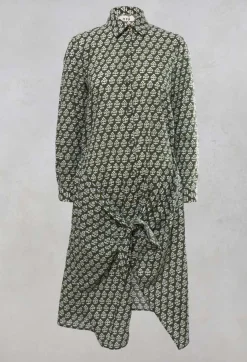 Niù Shirts & Blouses^Printed Shirt Dress with Tie Front in Alga