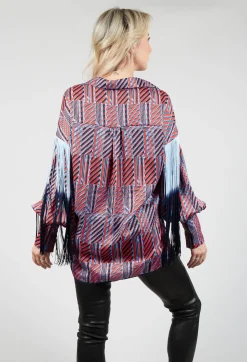 Beatrice B Shirts & Blouses^Printed Shirt in Red / Blue