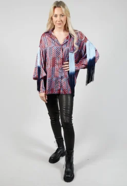 Beatrice B Shirts & Blouses^Printed Shirt in Red / Blue