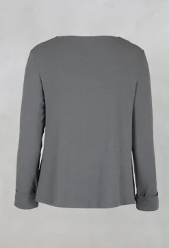 Niù Shirts & Blouses^Printed Silk Contrasting Fabric Trapeze Shirt in Quartz