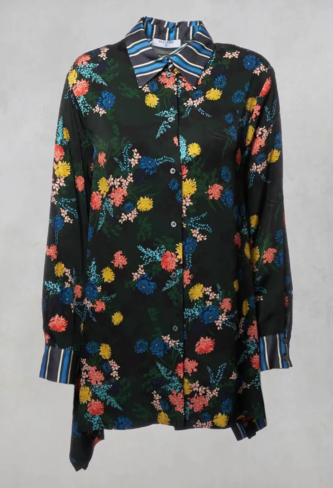 Beatrice B Shirts & Blouses^Printed Silk Shirt in Green