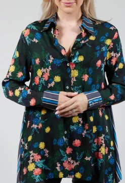 Beatrice B Shirts & Blouses^Printed Silk Shirt in Green