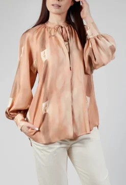 Beatrice B Shirts & Blouses^Printed Silk Shirt in Rose Print