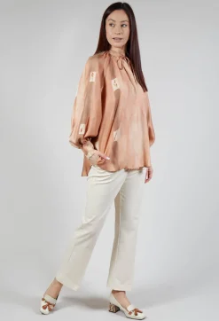 Beatrice B Shirts & Blouses^Printed Silk Shirt in Rose Print
