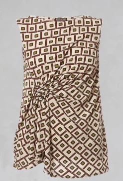 Maliparmi Co-ords & Suits^Printed Sleeveless Ruched Top in Naturale/Verde