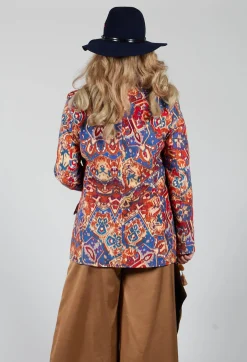 Sfizio Jackets^Printed Velvet Blazer in Carpet Print
