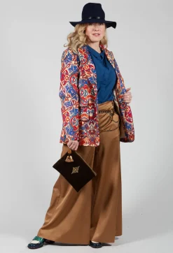 Sfizio Jackets^Printed Velvet Blazer in Carpet Print