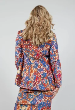 Sfizio Jackets^Printed Velvet Blazer in Carpet Print