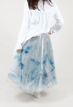 Bread and Butter Skirts^Printwork Tulle Skirt in Blue