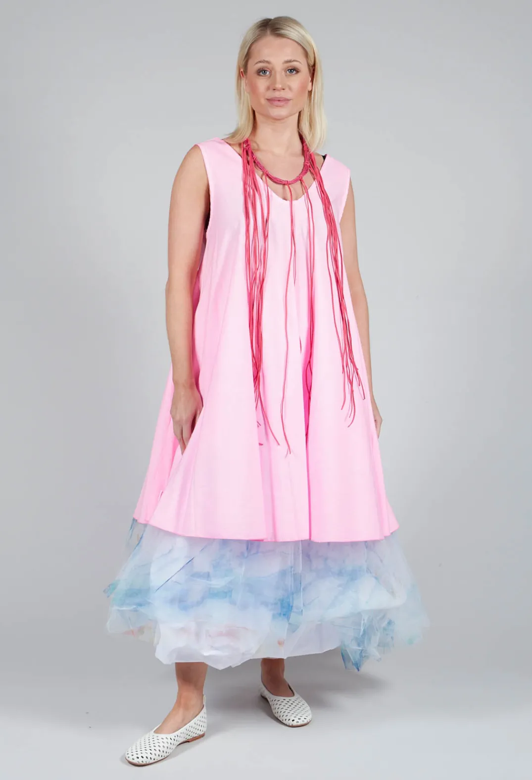 Bread and Butter Skirts^Printwork Tulle Skirt in Blue