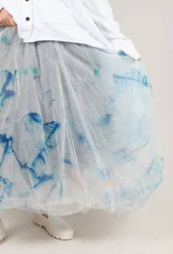 Bread and Butter Skirts^Printwork Tulle Skirt in Blue