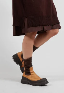 Lofina Boots^Pull On Ankle Boots in Gasoline Sabbia and Cam Str Chocolate