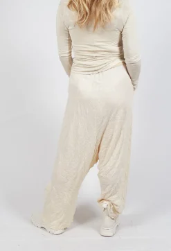 Rundholz Mainline Trousers^Pull On Crinkle Trousers in Bone