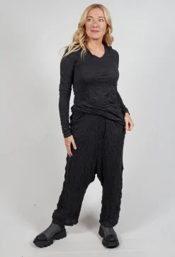 Rundholz Mainline Trousers^Pull On Crinkle Trousers in Slate