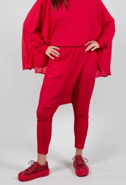 Rundholz Mainline Trousers^Pull on Drop Crotch Trousers in Cardinal Cloud