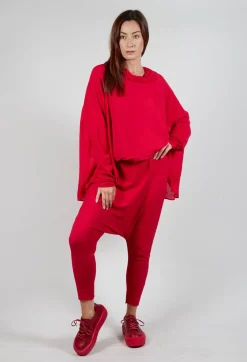 Rundholz Mainline Trousers^Pull on Drop Crotch Trousers in Cardinal Cloud