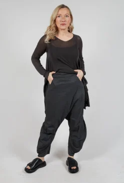Rundholz Mainline Trousers^Pull On Drop Crotch Trousers in Asteroid