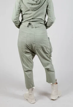 Rundholz Black Label Trousers^Pull On Drop Crotch Trousers with Cargo Pocket in Defender