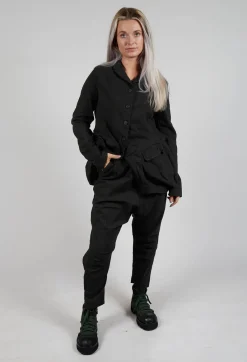 Rundholz Black Label Trousers^Pull On Drop Crotch Trousers in Jungle Stripe