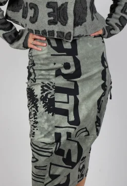 Rundholz Black Label Skirts^Pull On Pencil Skirt in Defender Big Print