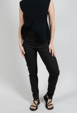Sarah Pacini Leggings^Pull On Pinstripe Leggings in Black