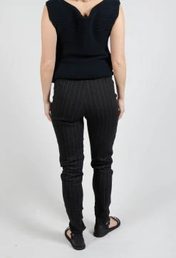 Sarah Pacini Leggings^Pull On Pinstripe Leggings in Black