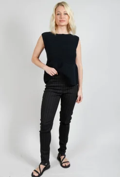 Sarah Pacini Leggings^Pull On Pinstripe Leggings in Black
