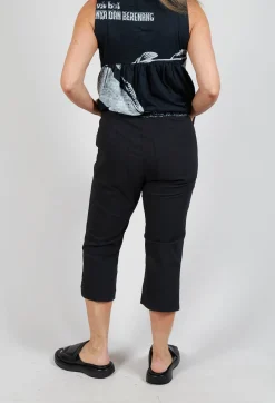Rundholz Black Label Trousers^Pull On Pleat Front Trousers in Black