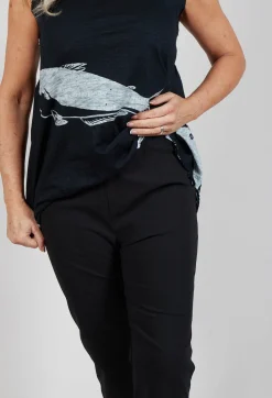 Rundholz Black Label Trousers^Pull On Pleat Front Trousers in Black