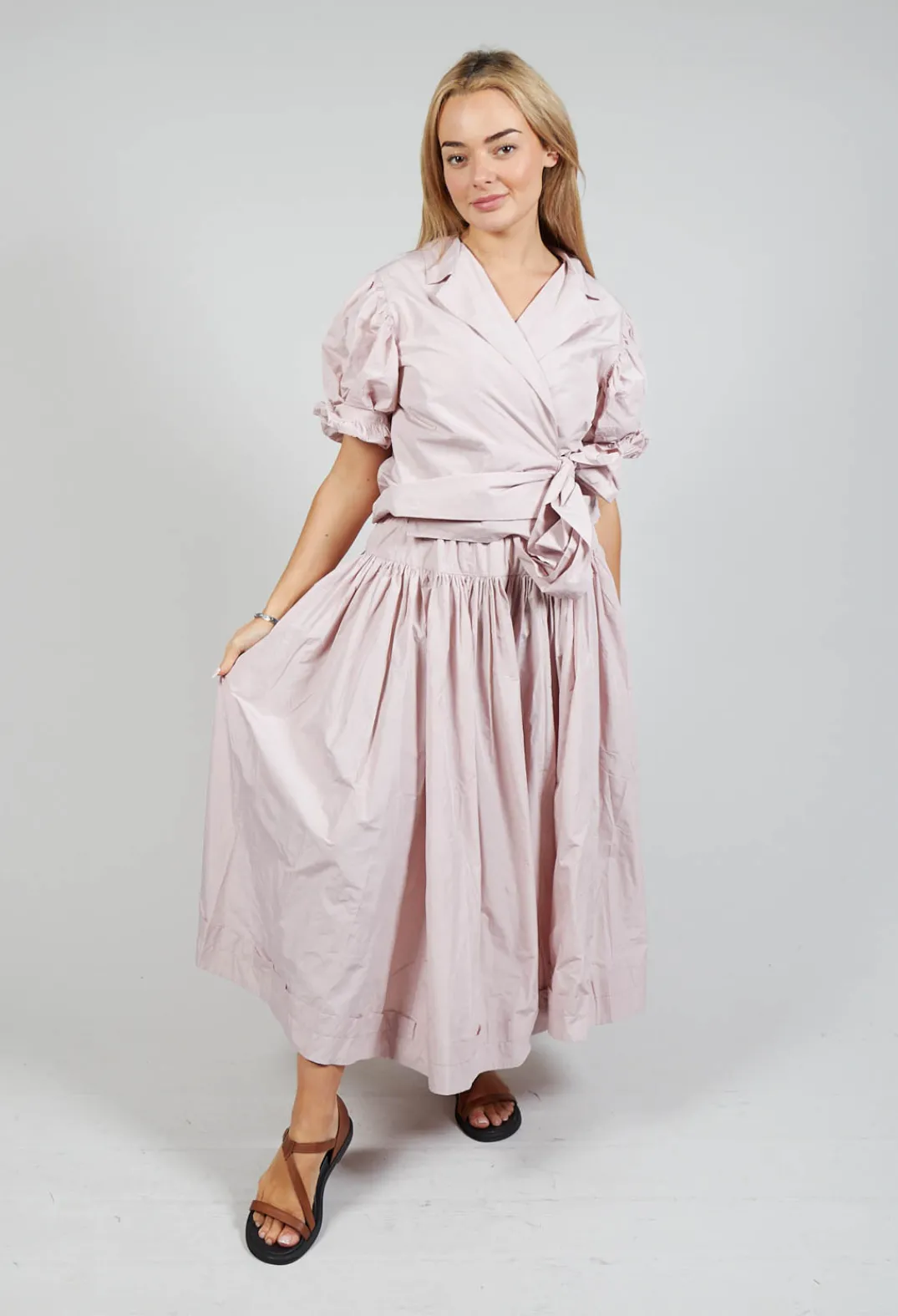 Les Filles d'Ailleurs Skirts^Pull on Pleated Skirt in Pink