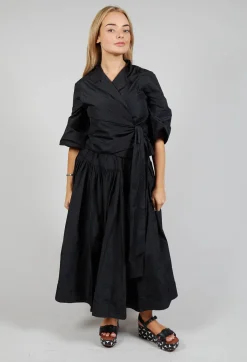 Les Filles d'Ailleurs Skirts^Pull on Pleated Skirt in Black