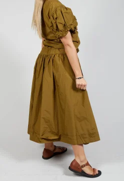 Les Filles d'Ailleurs Skirts^Pull on Pleated Skirt in Gold