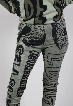 Rundholz Black Label Trousers^Pull On Skinny Trousers in Defender Big Print